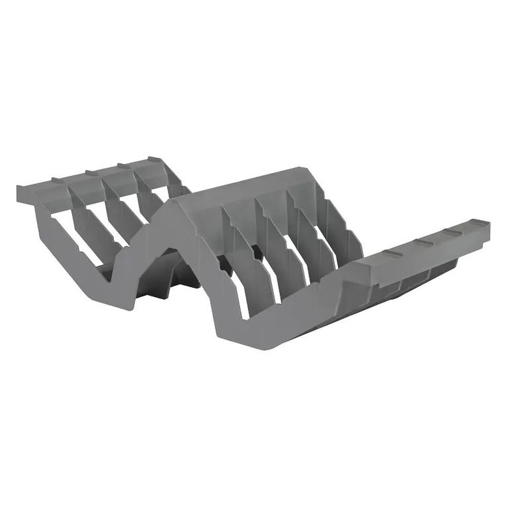 Cambro Camshelving Premium Soft Gray 8 Slot Angled Drying Rack And Storage Cradle For 24 Inch Deep Shelf, 23 5/16 X 10 3/8 X 6 5/16 Inch