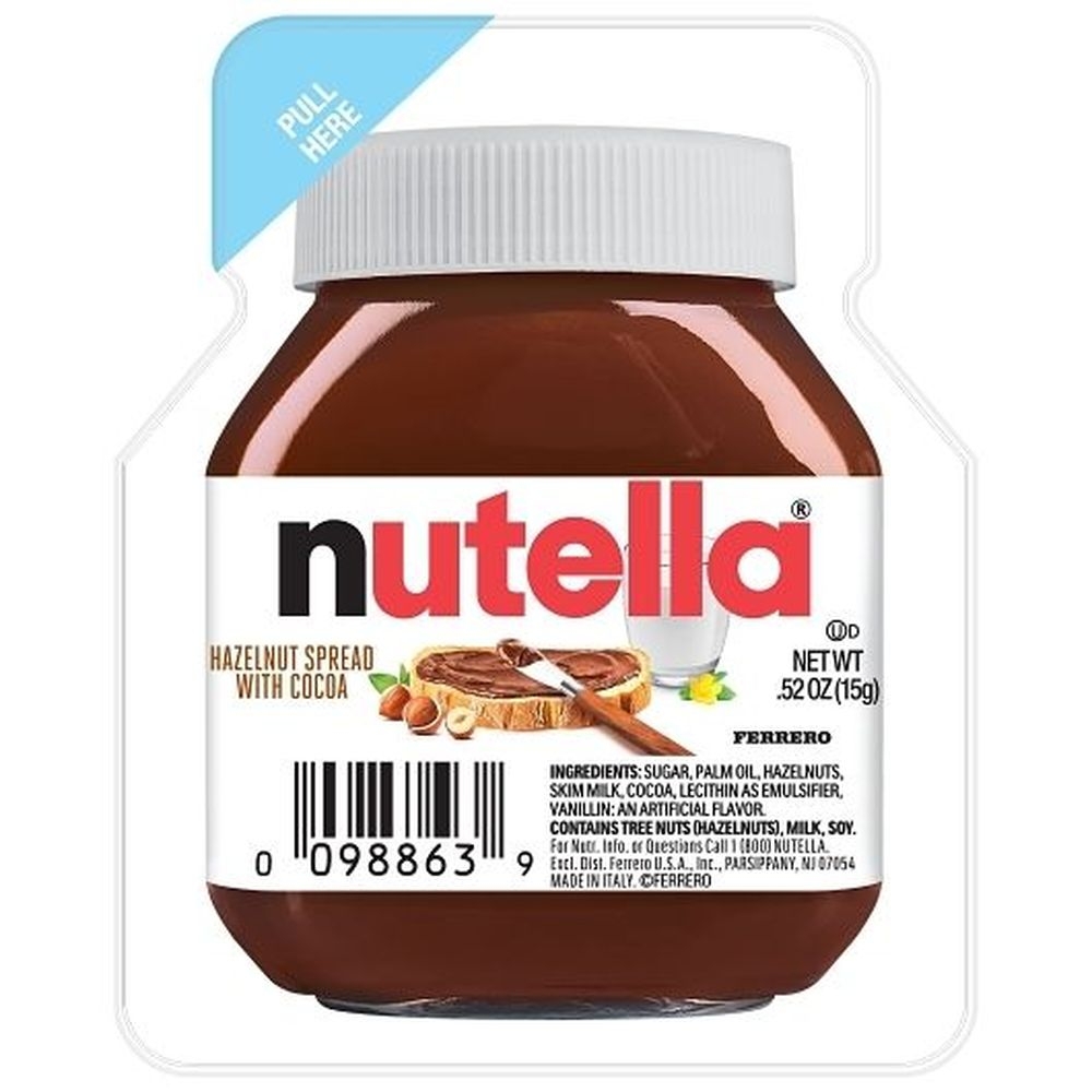 Nutella Original Hazelnut Spread, 0.52 Ounce -- 120 per case.