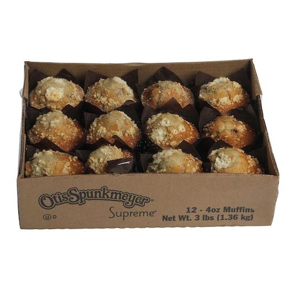 Otis Spunkmeyer Blueberry Crumb Cake Supreme Muffin, 4 Ounce -- 24 per case.