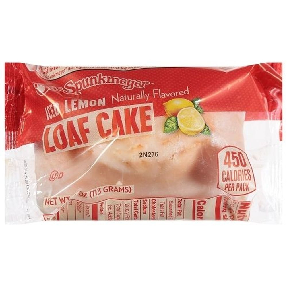 Otis Spunkmeyer Lemon Loaf Cake with Icing, 4 Ounce -- 24 per case.