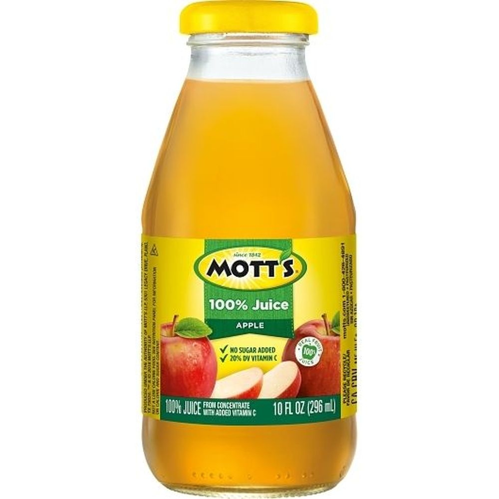 Mott's Apple Single Serve Juice, 10 Ounce -- 24 Bottle
