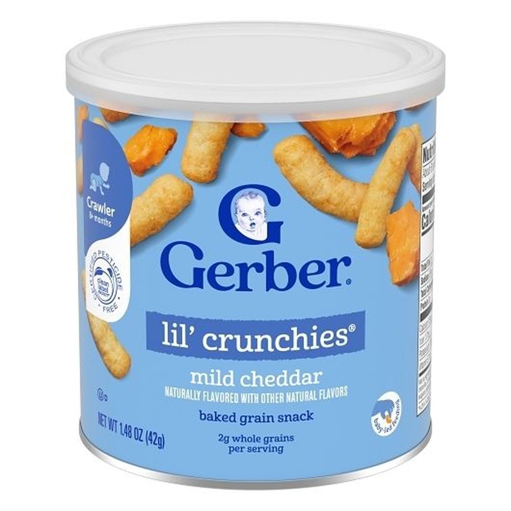 Gerber Graduates Lil Crunchies Cheddar Snack, 1.48 Ounce -- 6 per case.