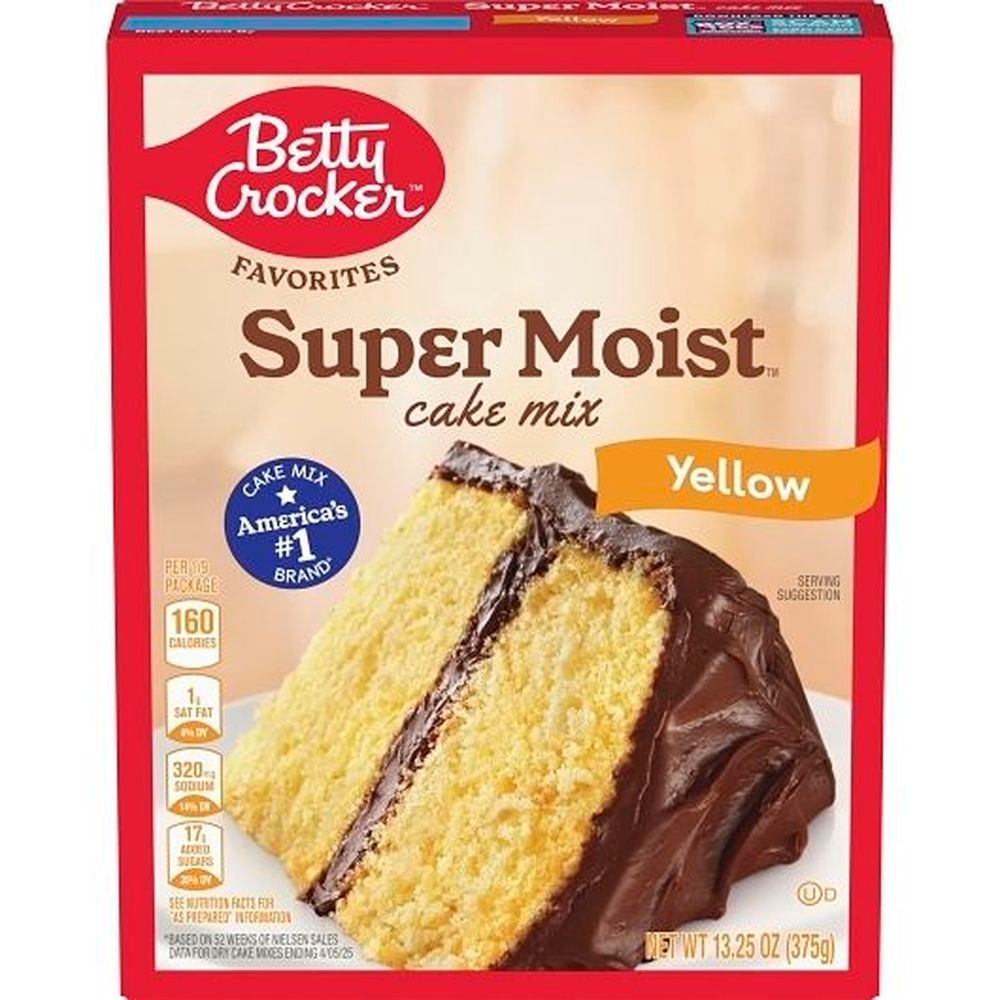 Betty Crocker Super Moist Yellow Cake Mix, 13.25 Ounce -- 12 per case