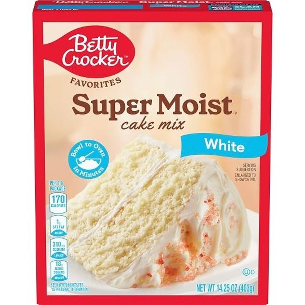 Betty Crocker Super Moist White Cake Mix, 14.25 Ounce -- 12 per case