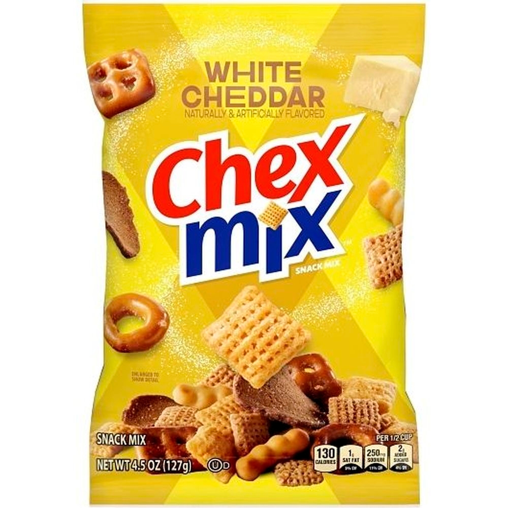 Chex Mix Savory White Cheddar Snack Mix, 4.5 Ounce - 8 per case