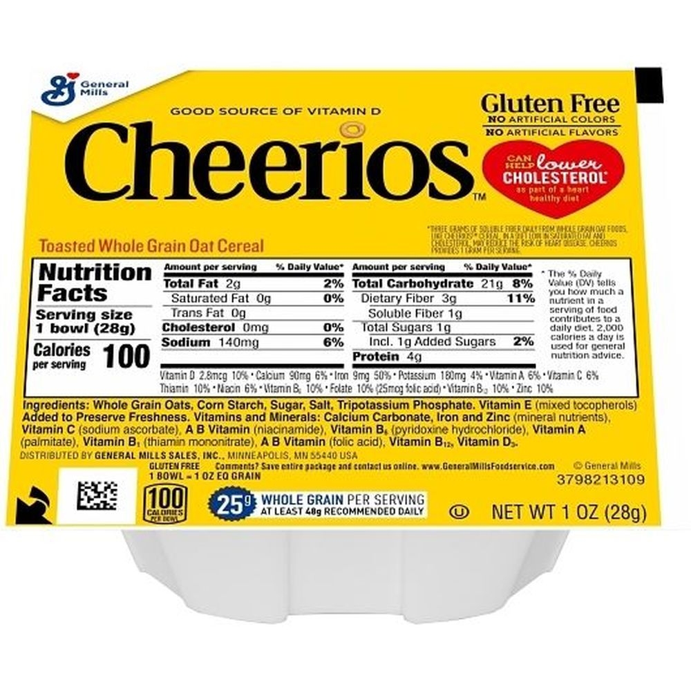 Cheerios Bowlpak Cereal, 1 Ounce -- 96 per case.