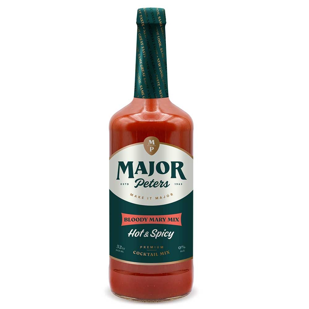 Major Peters Hot and Spicy Bloody Mary Mix, 32 Fluid Ounce -- 12 per case