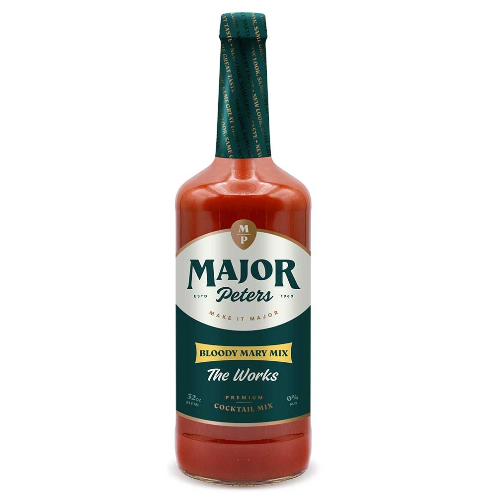 Major Peters Works Bloody Mary Mix, 32 Fluid Ounce -- 12 per case
