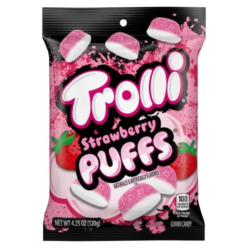 Trolli Strawberry Puff Gummy Candy, 4.25 Ounce -- 12 per case.