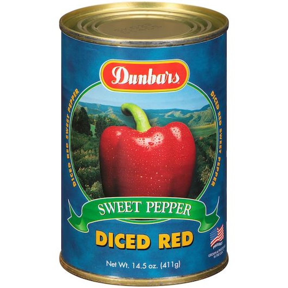 Moody Dunbar Diced Red Peppers - 15 oz., 24 cans per case