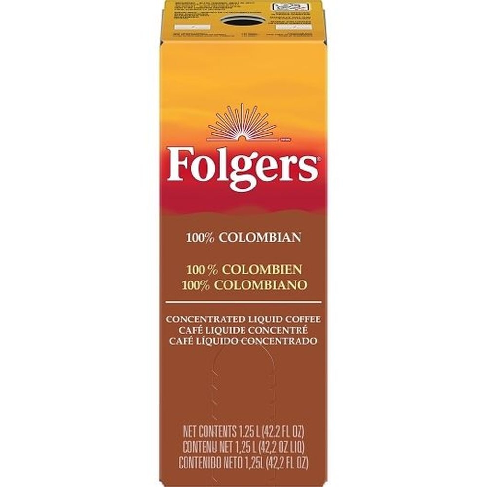 Folgers 100 Percent Colombian Coffee Liquid, 1.25 Liter - 2 per pack.