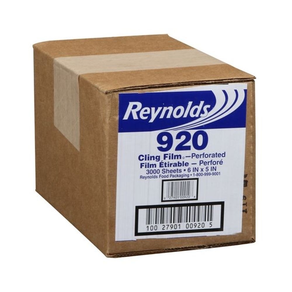 6 x 5 inch Perforated Cling Wrap Sheet