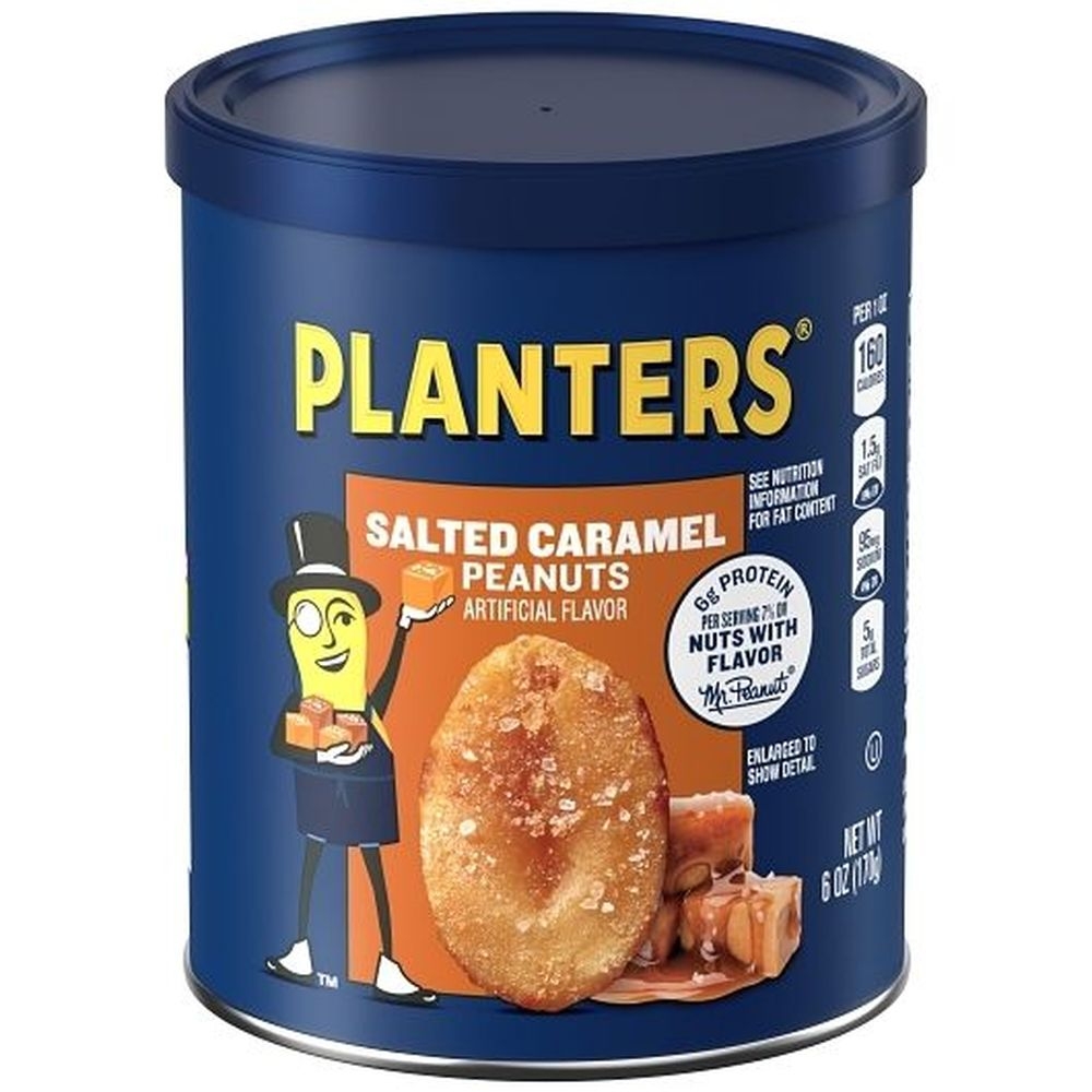 Planters Salted Caramel Peanuts, 6 Ounce -- 8 per case.