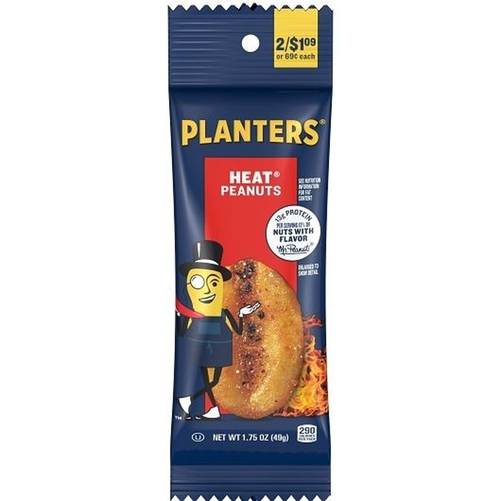 Planters Pre Priced Heat Peanuts, 1.75 Ounce -- 108 per case.