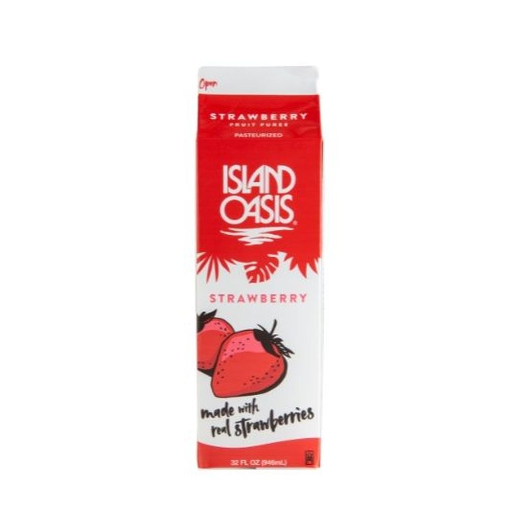 Island Oasis Strawberry Beverage Mix, 32 Fluid Ounce -- 12 per case.