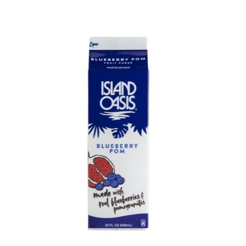 Island Oasis Blueberry Pomegranate Beverage Mix, 32 Fluid Ounce -- 12 per case.
