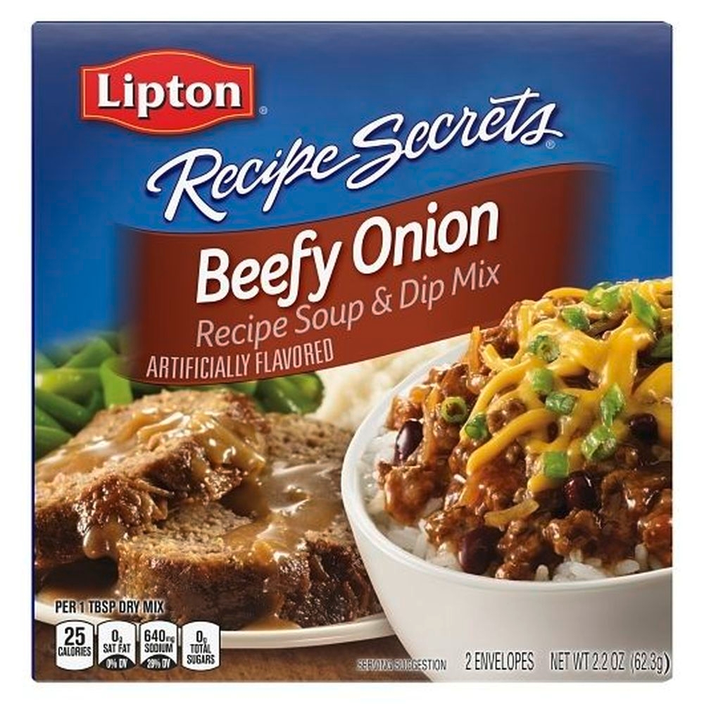Lipton Savoury Recipe Secrets Beef Onion Recipe, Soup and Dip Mix - 2.2 oz. box, 12 per case