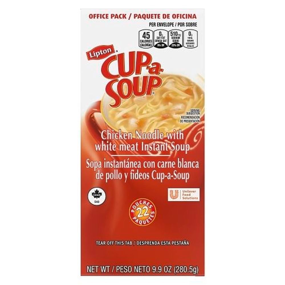 Lipton Cup-a-Soup Chicken Noodle Soup Mix, 22 count -- 4 per case