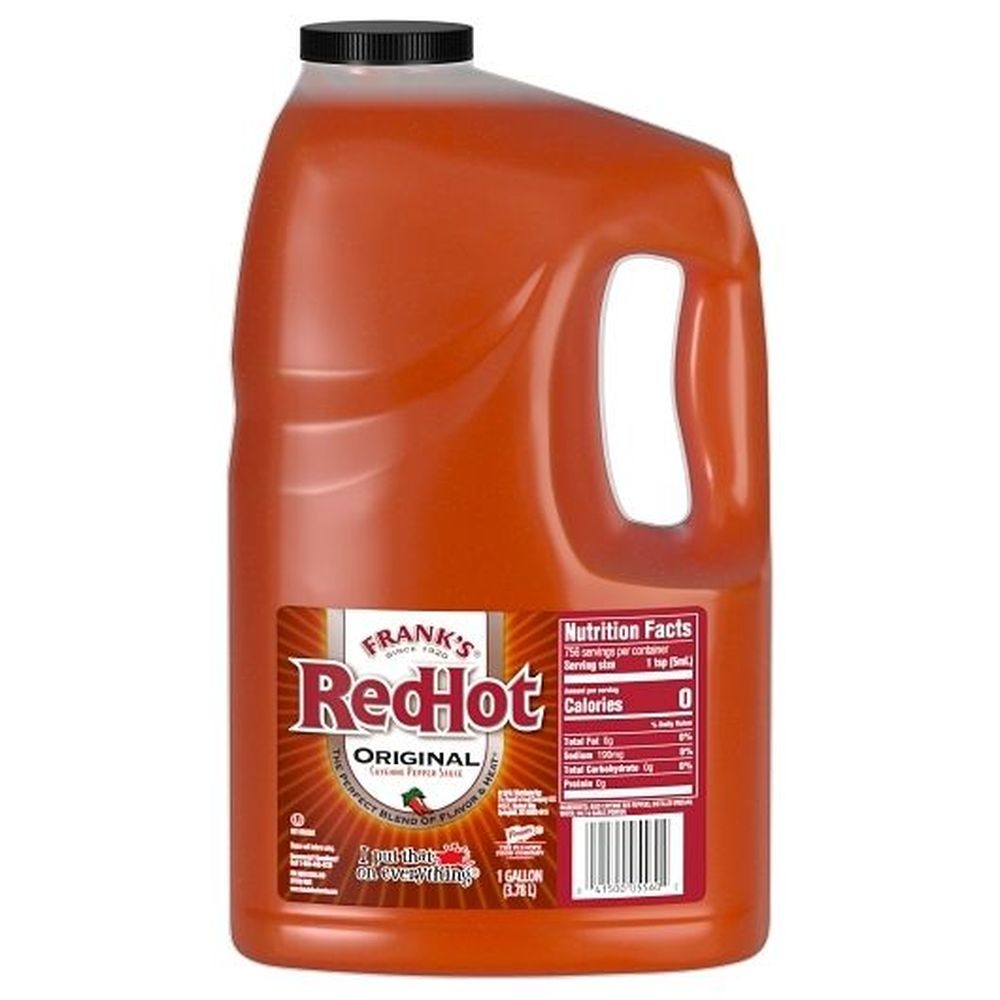 Franks Original Redhot Sauce  -- 4 Case 1 Gallon