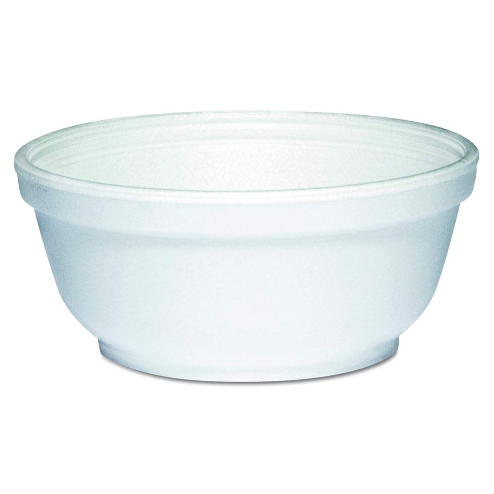 White EPS Insulated Foam Bowl 8 Ounce