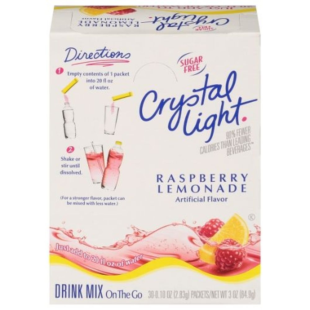 Crystal Light Single Serve Sugar-Free Raspberry Lemonade On-the-Go Powdered Mix, 0.1 ounce -- 120 per case