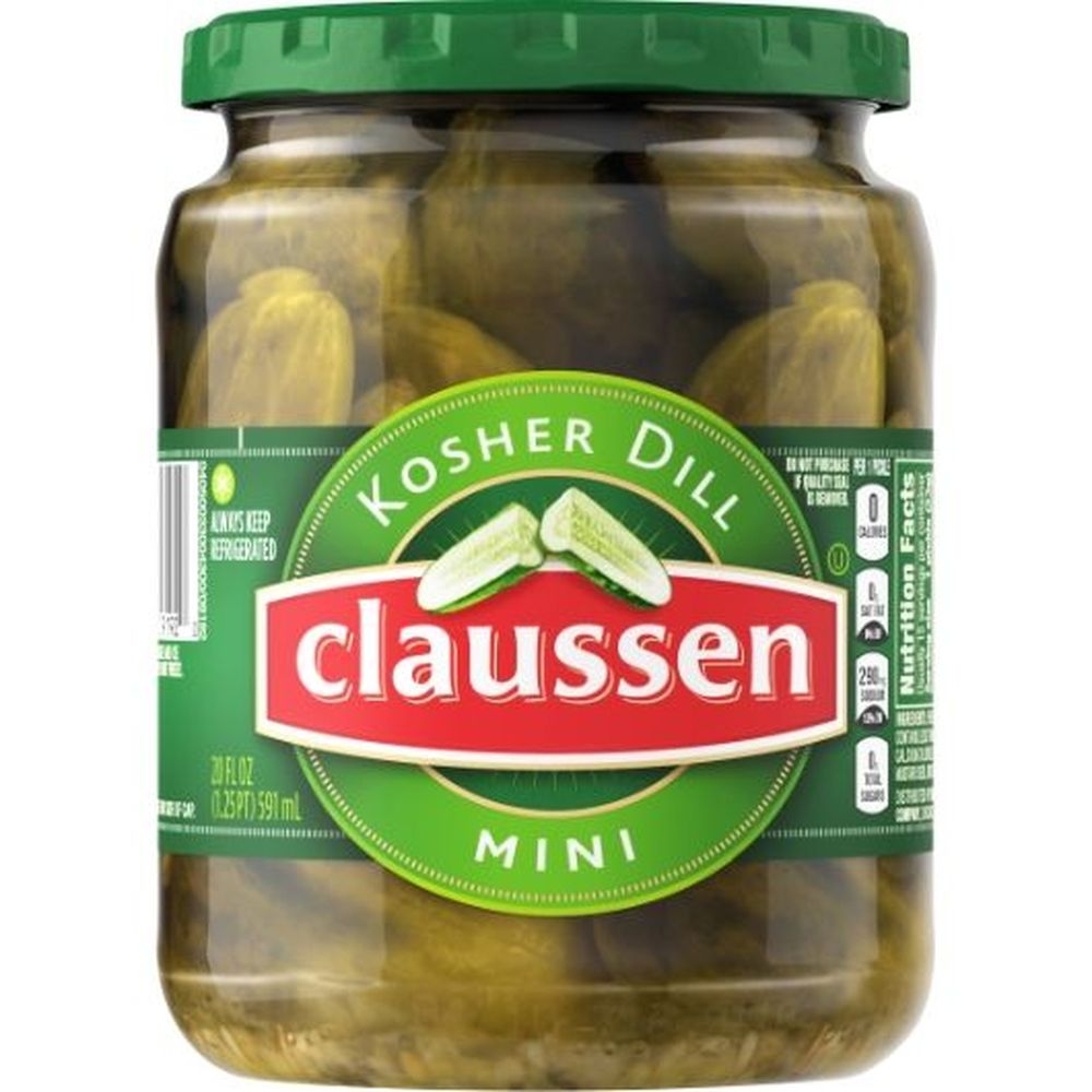 Claussen Kosher Dill Mini Pickles, 20 Ounce -- 12 per case