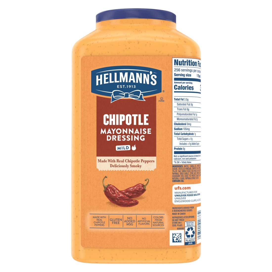 Hellmann's Chipotle Mayonnaise, 1 Gallon -- 2 Per Case