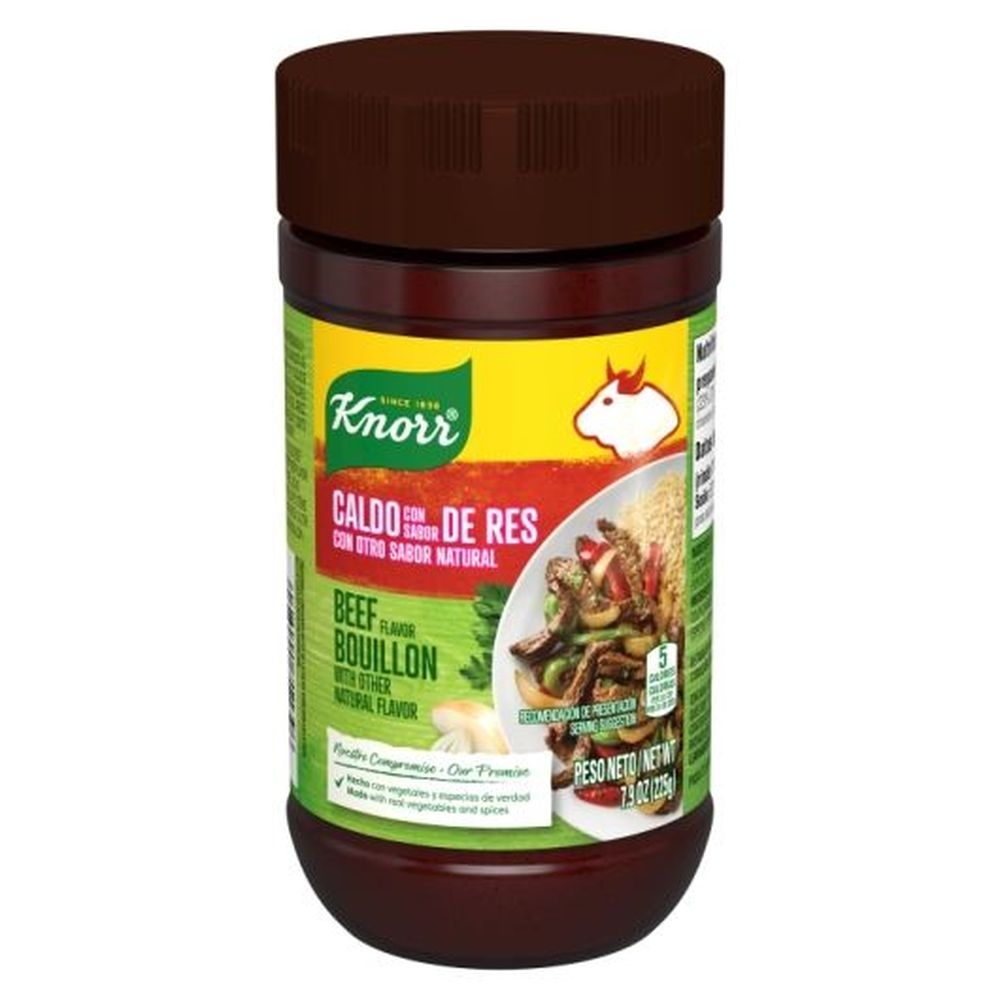 Knorr Beef Flavor Bouillon - 7.9 oz. jar, 12 per case
