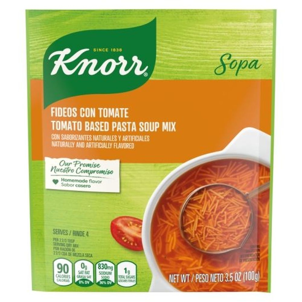 Knorr Tomato Based Noodles Pasta Soup, 3.5 Ounce -- 12 per case.