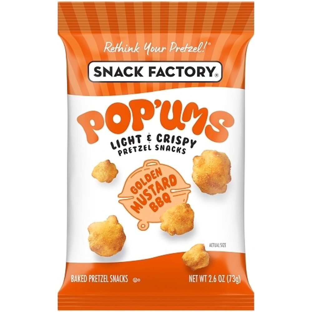 Pop'ums Light and Crispy Golden Mustard Bbq Pretzel Snacks