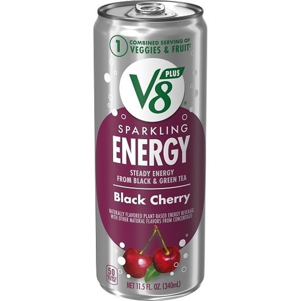 V8 Sparkling Black Cherry Energy Drink, 11.5 Fluid Ounce -- 12 per case