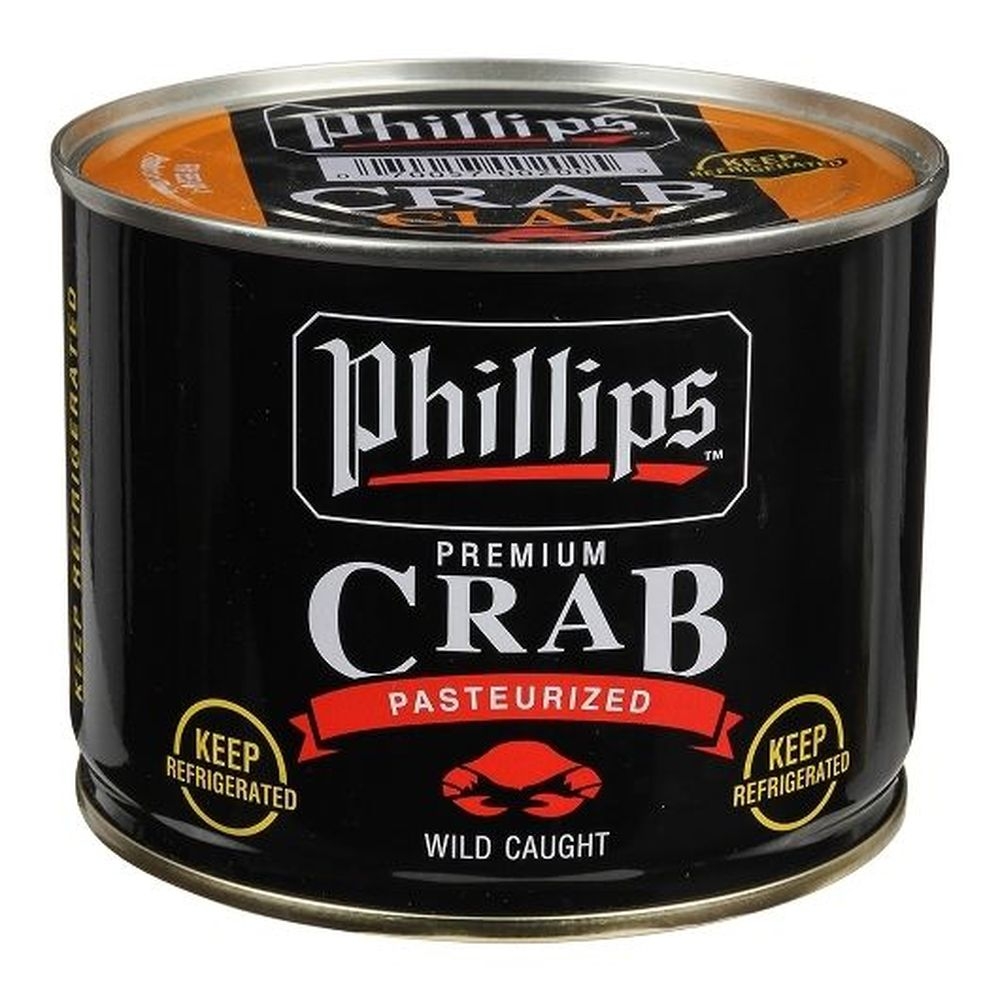 Phillips Seafood Claw Crab Meat, 1 pound can -- 6 per case