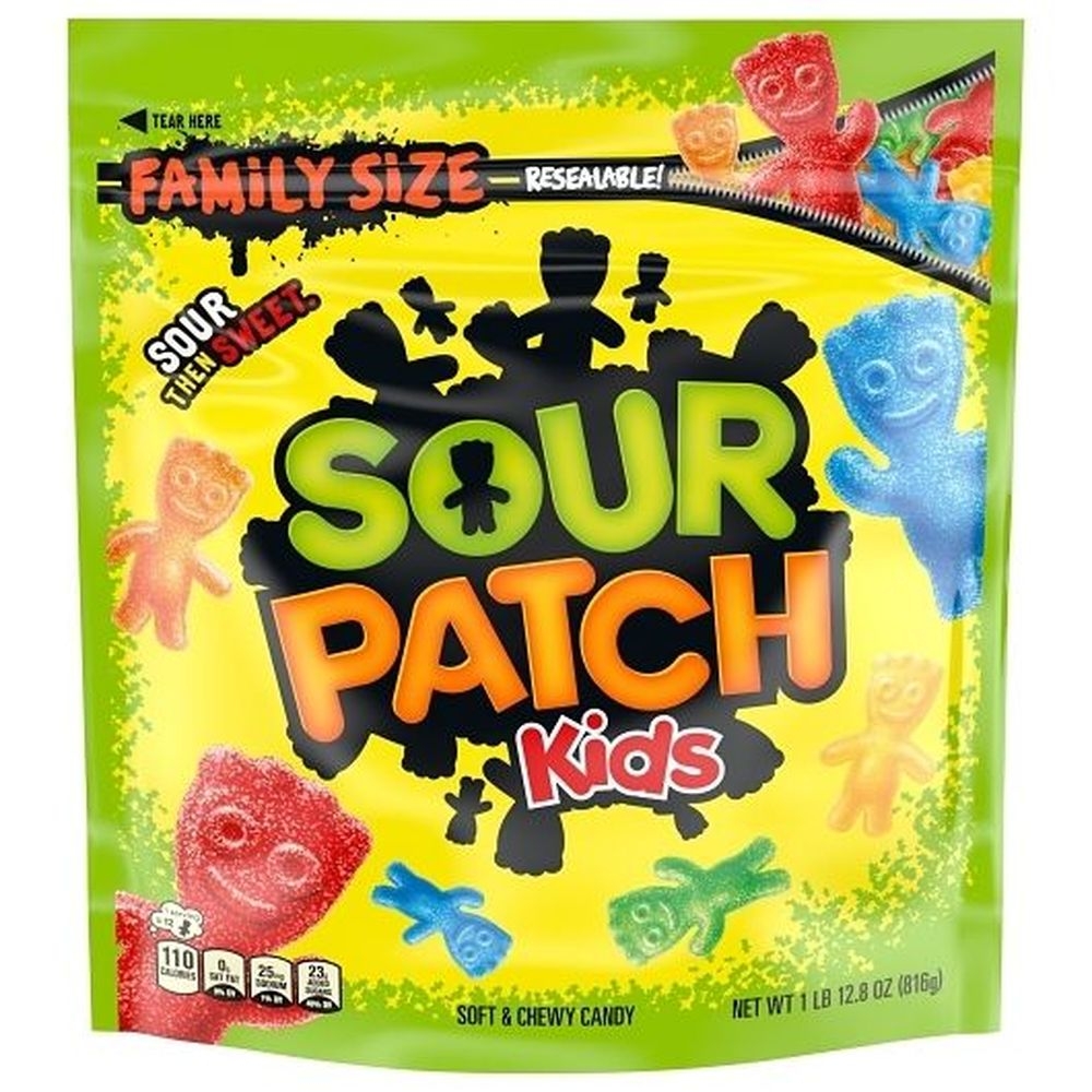 Sour Patch Kids Family Size Soft and Chewy Candy, 1.8 Pound -- 4 per case