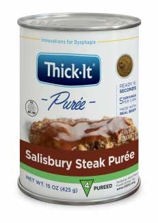 Thick It Salisbury Steak Puree, 15 Ounce -- 12 per case.