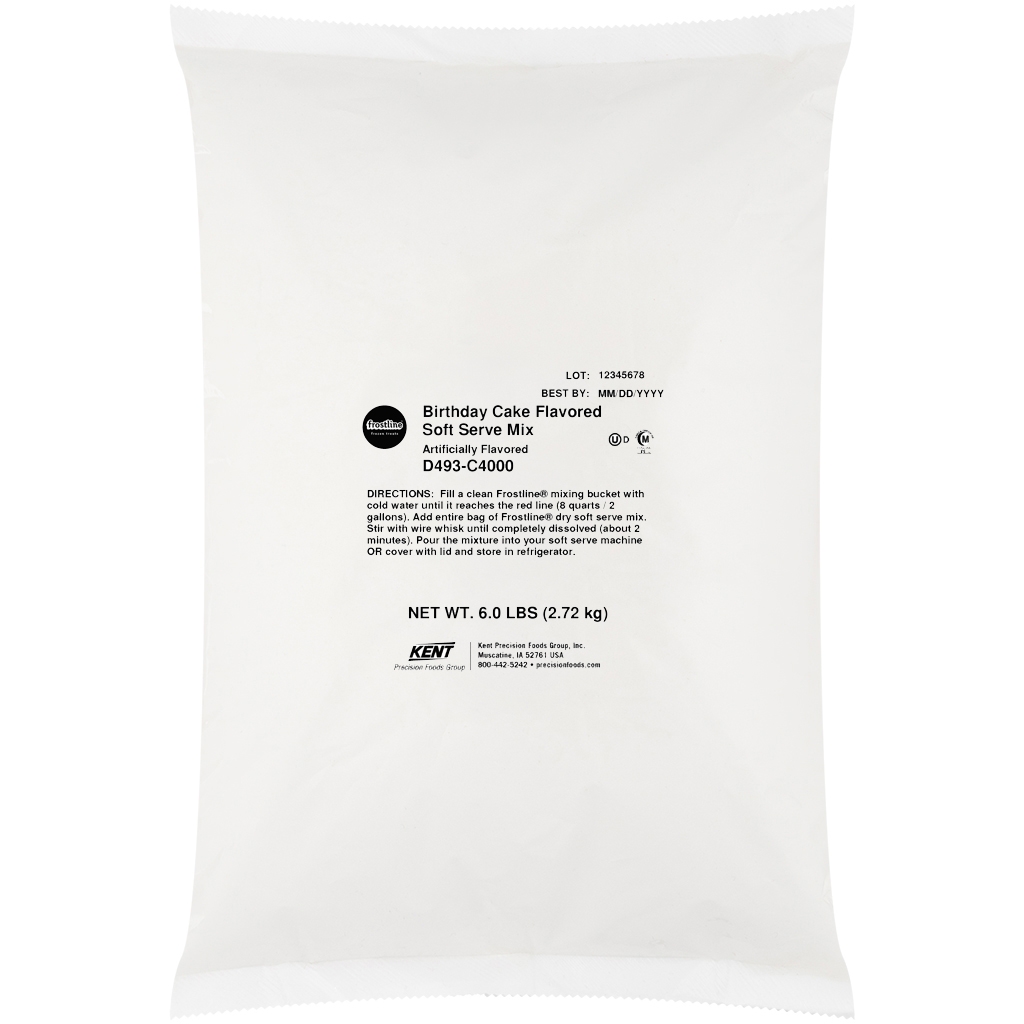 Frostline Birthday Cake Flavored Soft Serve Mix, 6 Pound -- 6 per case.