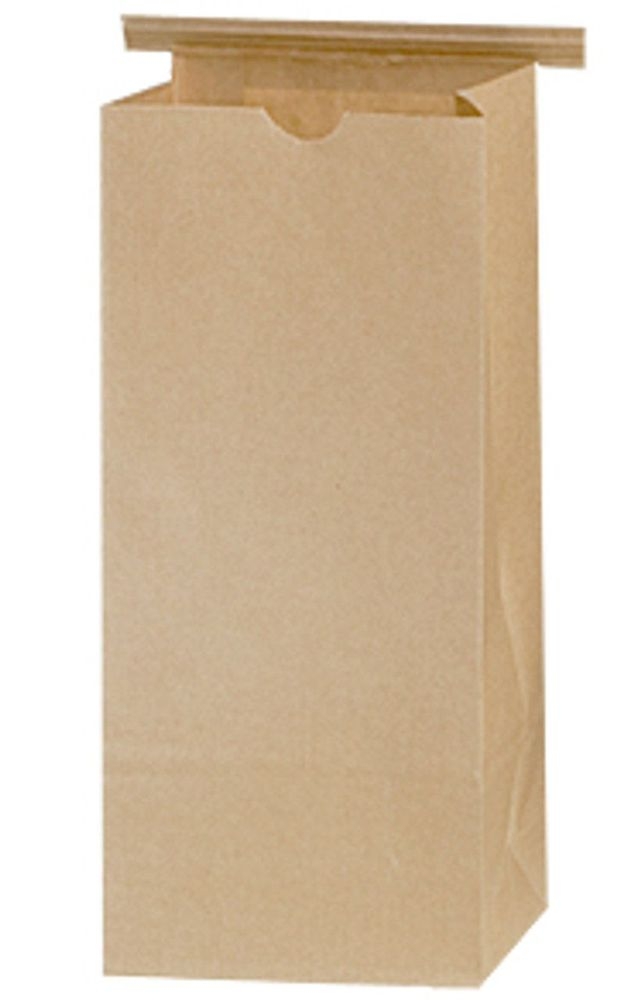 Natural 1 Pound Paper Lined Stand Up Bakery and Coffee Bag