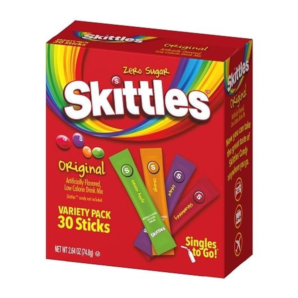 Skittles Original Singles To Go Drink Mix - Variety Pack, 2.64 Ounce -- 6 per case