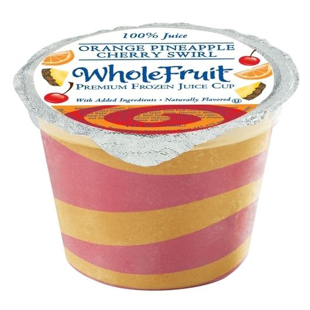Whole Fruit Orange Pineapple and Cherry Swirl Premium Frozen Juice Cup, 4.4 ounce -- 96 per case