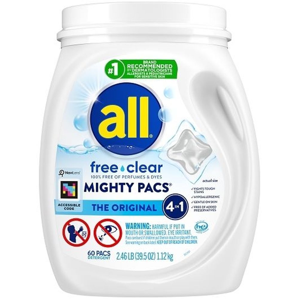 Mighty Pacs The Original Free Clear Laundry Detergent