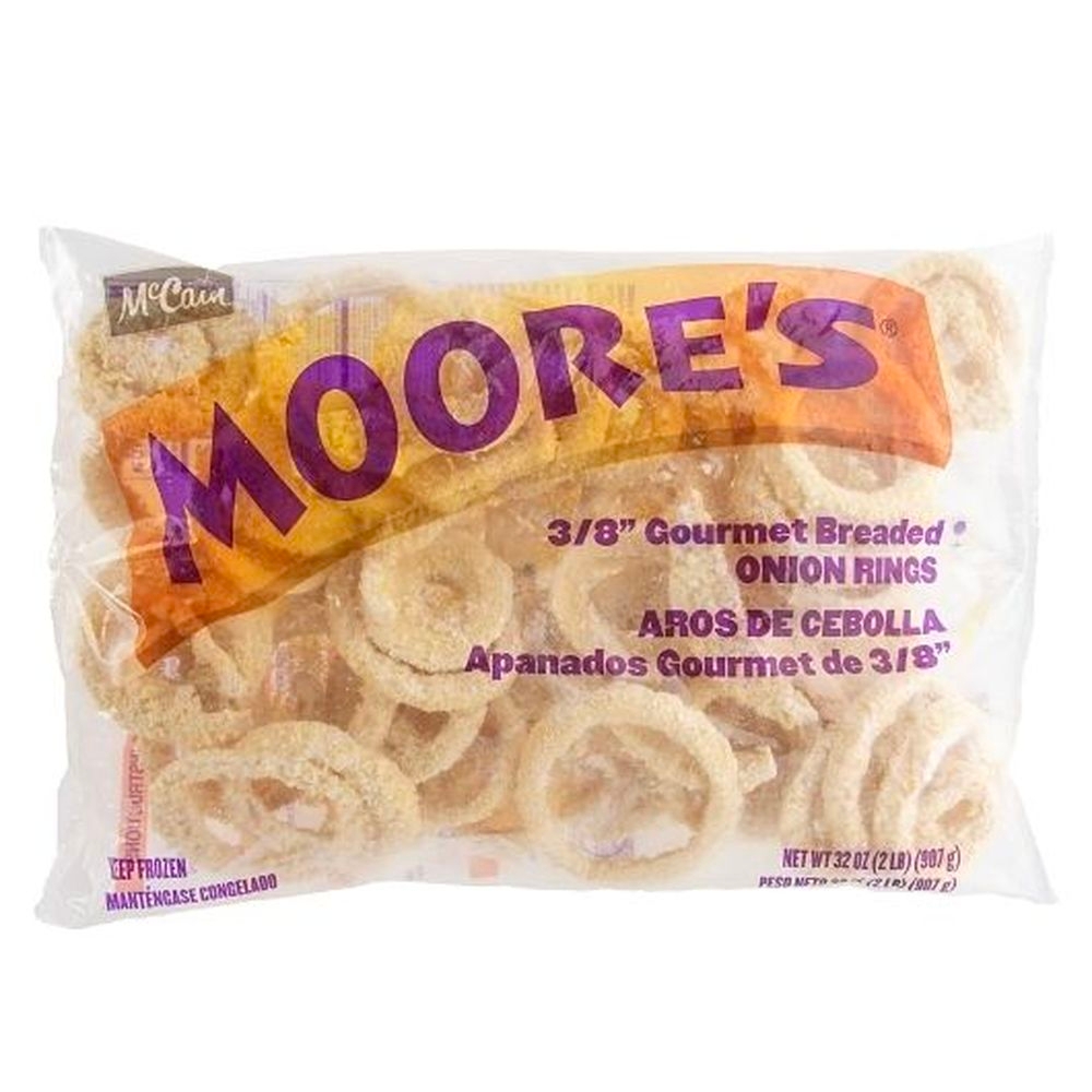Moores 3/8 inch Gourmet Breaded Onion Rings, 2 Pound -- 9 per case