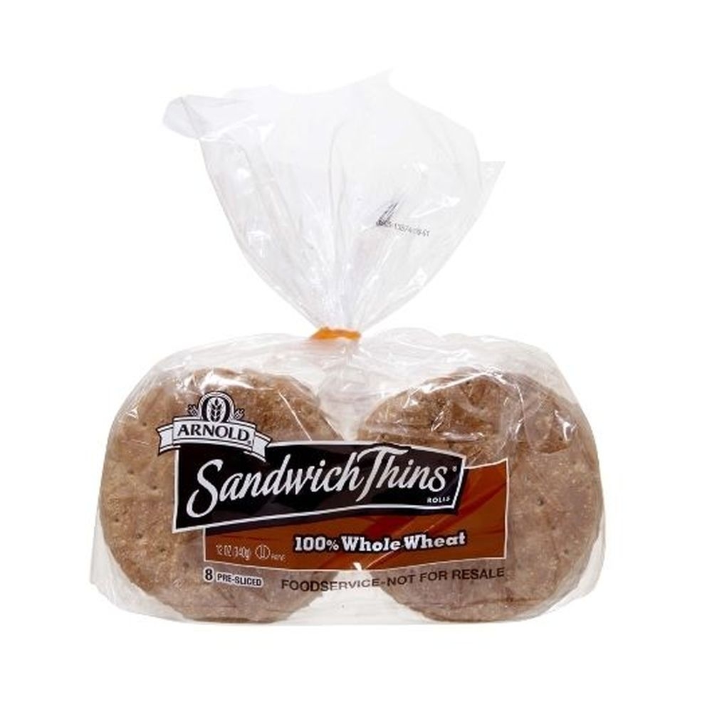 Arnold 100 percent Whole Wheat Sandwich Thin, 1.5 Ounce -- 96 count per case.