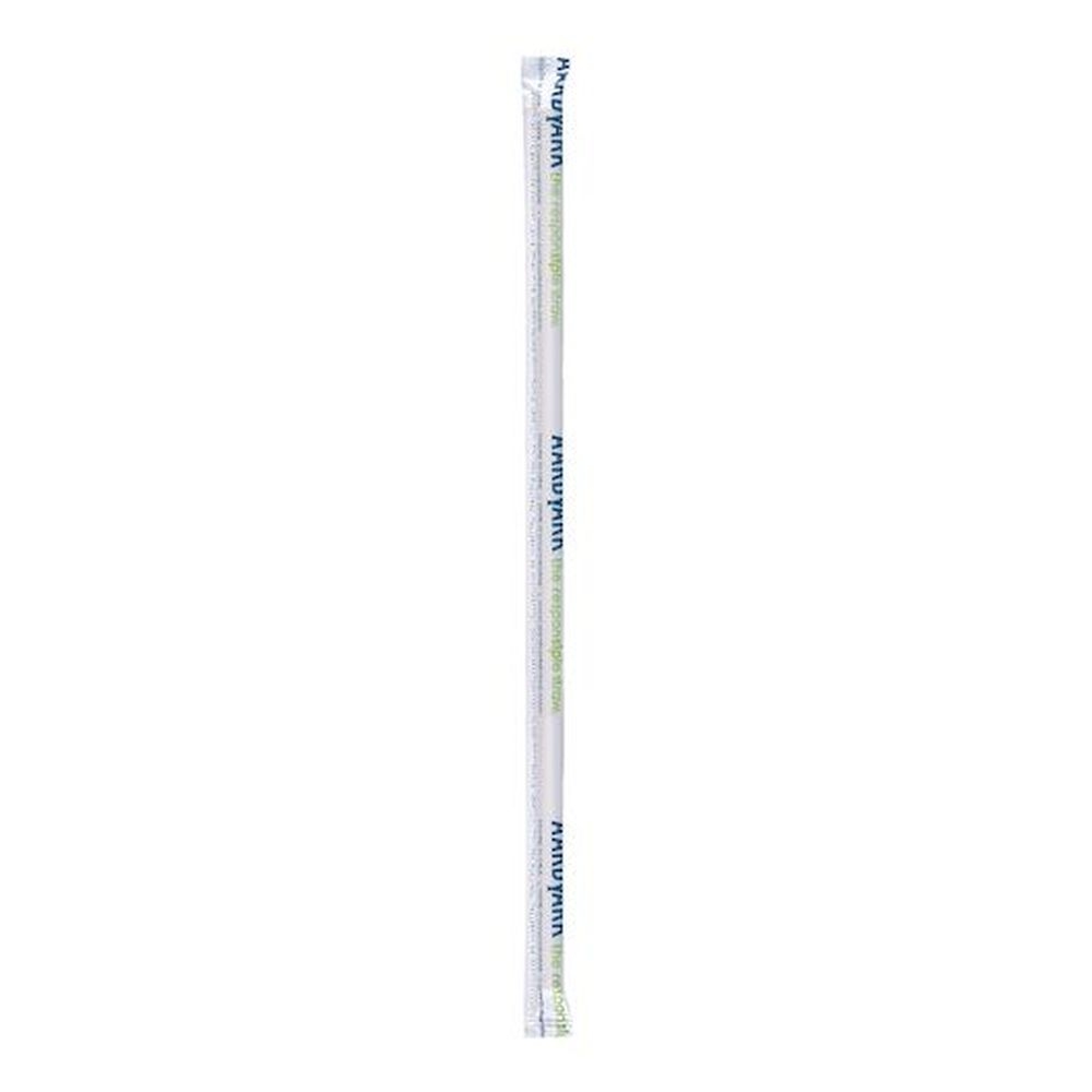 Black 10 inch Wrapped Jumbo Paper Straw