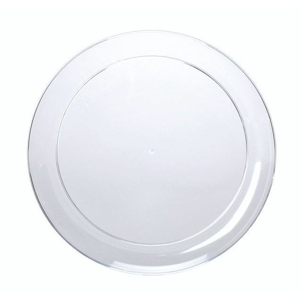 Clear Number 6 Polystyrene Round Plate 9 inch