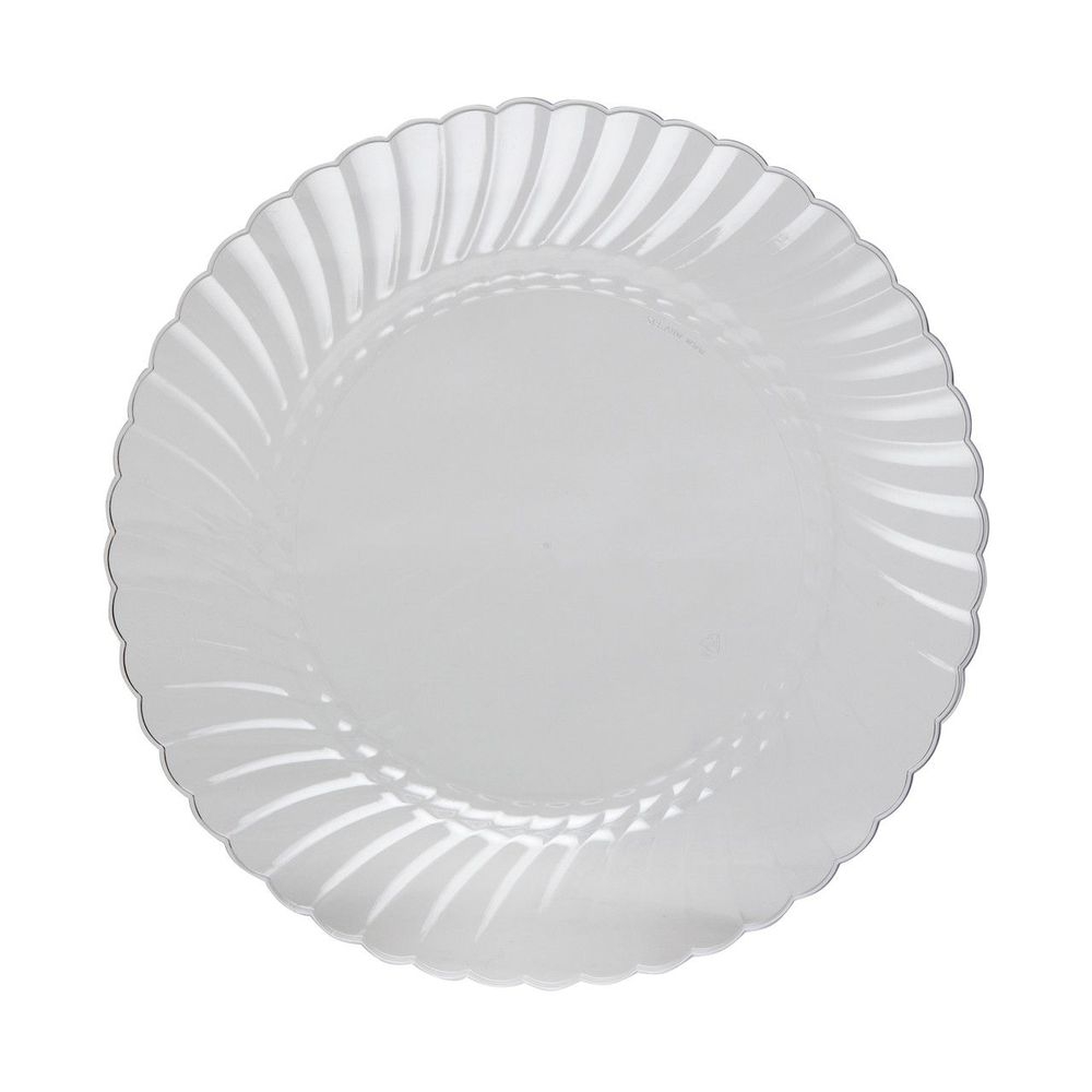 Clear Number 6 Polystyrene Round Plate