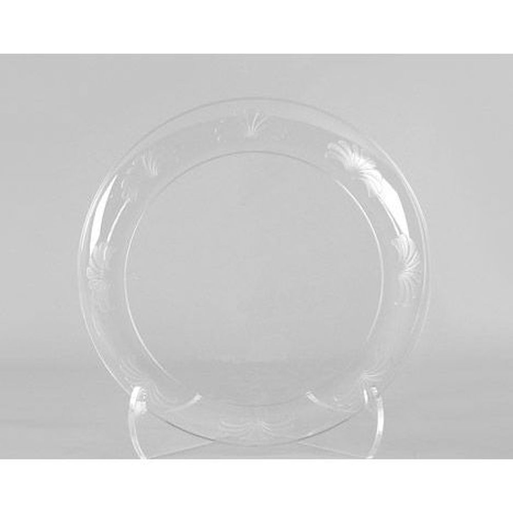 Clear Number 6 Polystyrene Round Plate 6 inch