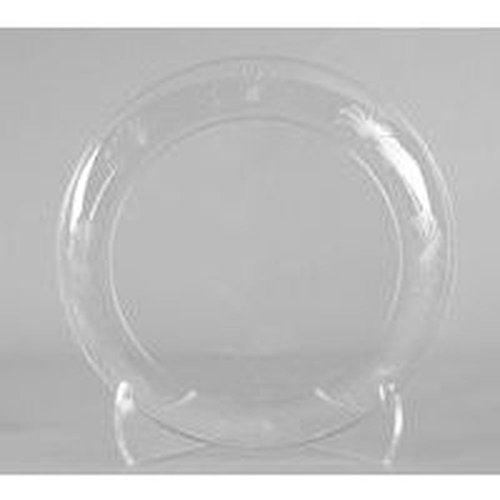 Clear Number Six Polystyrene Round Plate