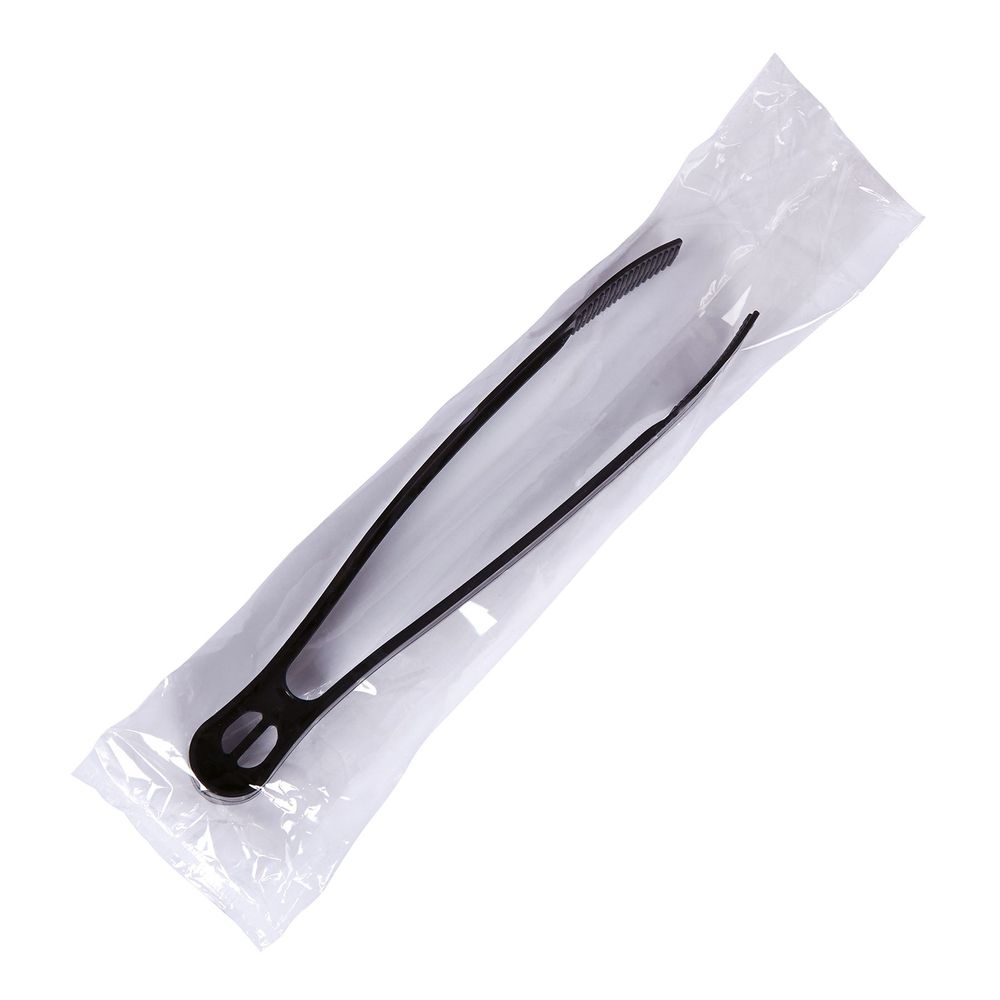 Individually Wrapped Number 5 Polypropylene Black Serving Tongs