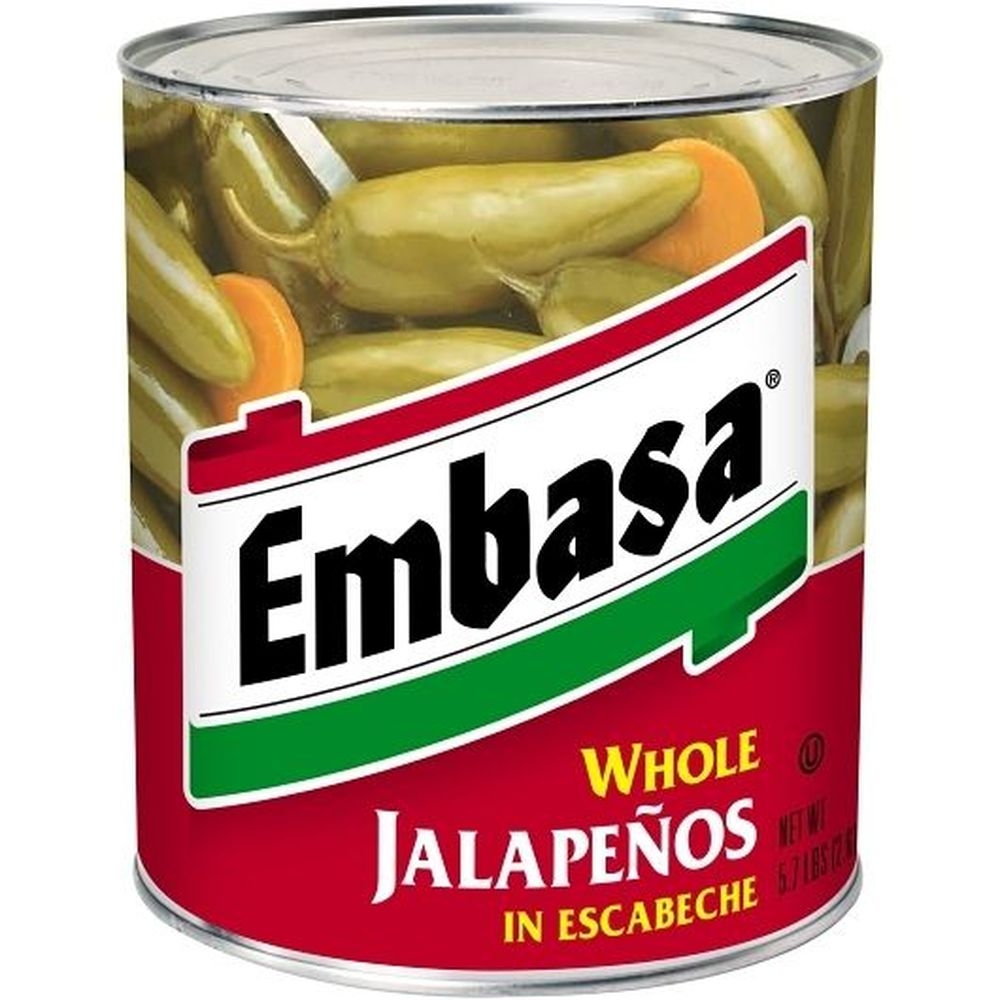 Embasa Whole Jalapeno  Pepper  With Escabeche, 10 Can -- 6 Case