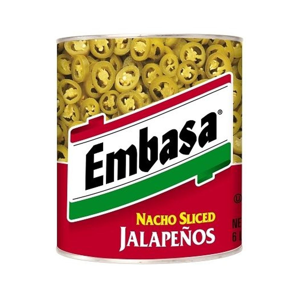 Embasa Nacho Sliced Jalapeno Pepper, 98 ounce -- 6 per case