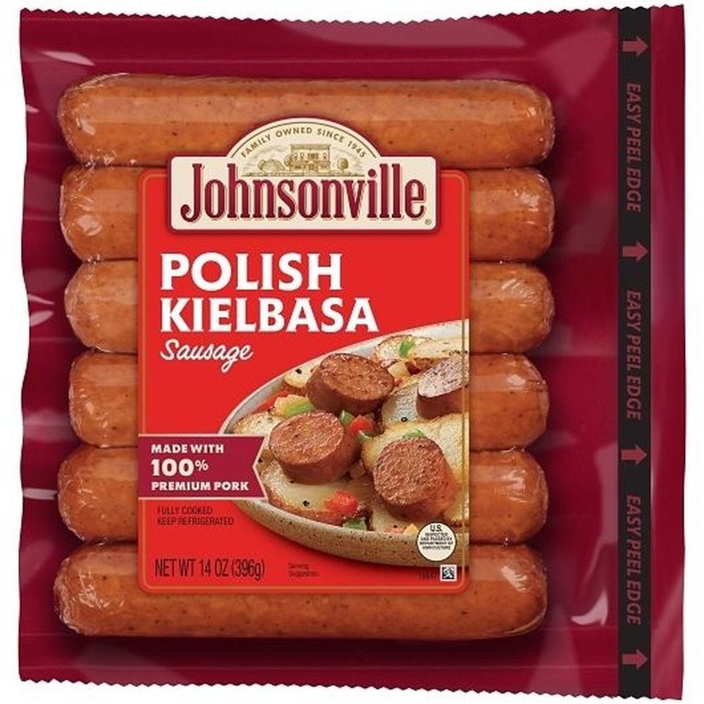 Johnsonville Smoked Polish Kielbasa Sausage - 6 per pack -- 10 packs per case.